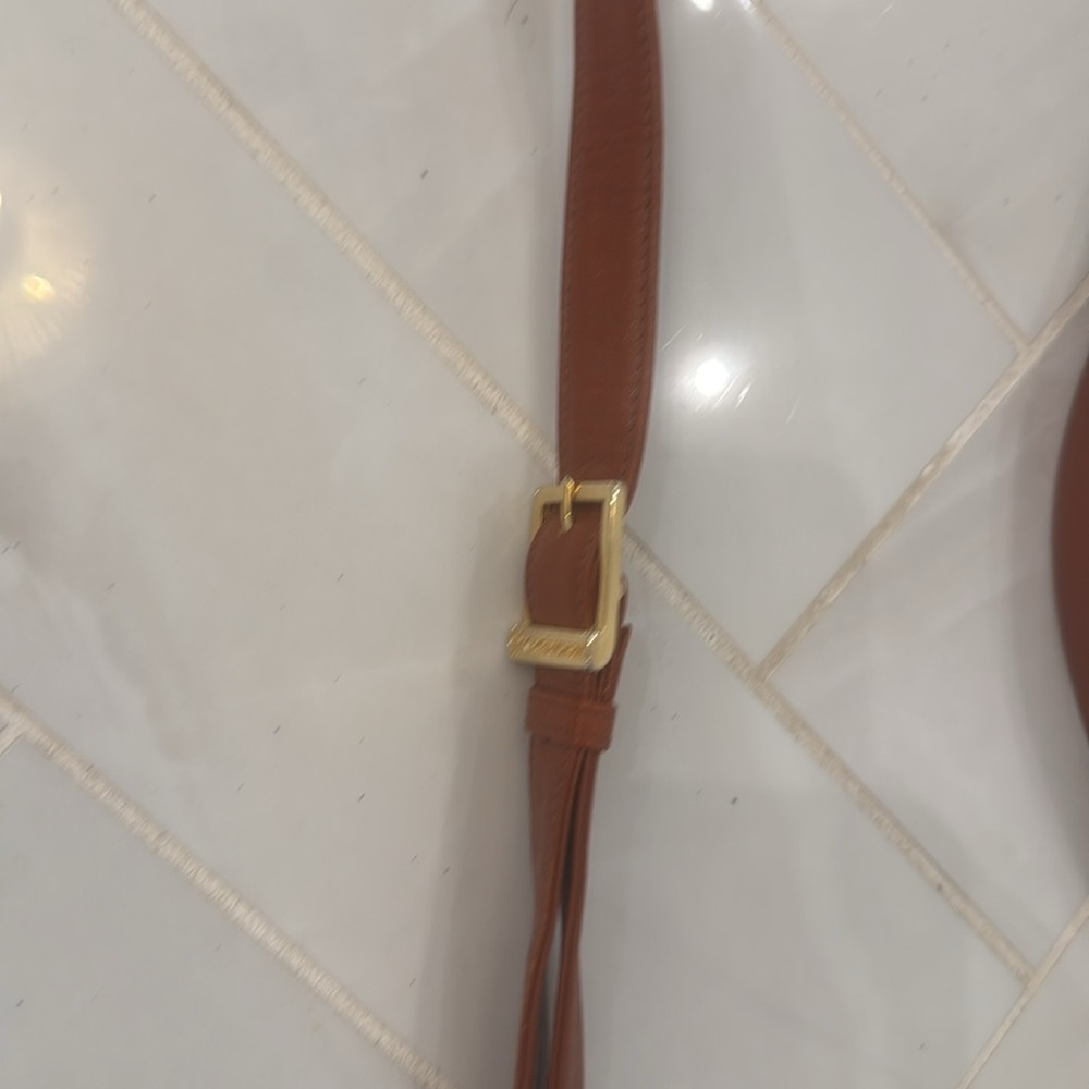 MCM Cognac Brown Monogram Crossbody Bag - Picture 7 of 11